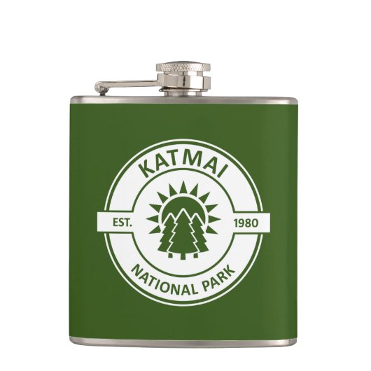 Katmai National Park Sun Trees Heupfles (Voorkant)