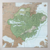 Katmai National Preserve Map Poster (Voorkant)