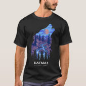 Katmai Reminder - National Park Wolf Souvenir T-shirt (Voorkant)