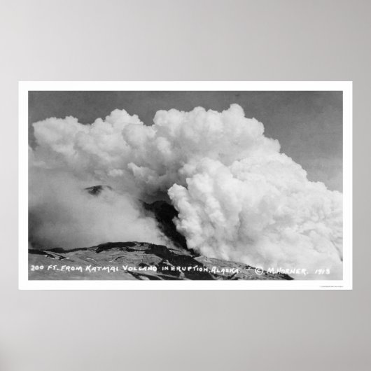 Katmai Volcano Eruption 1912 Poster (Voorkant)