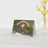 Katmai's Beer 856 kerstgroetkaart Kaart (Gele Bloem)