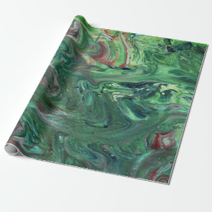 Katmandu 2 Wild Groene Abstract Inpakpapier