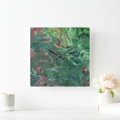 Katmandu 2 Wilde Groene Abstracte Klok (Huis)