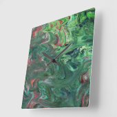 Katmandu 2 Wilde Groene Abstracte Klok (Hoek)
