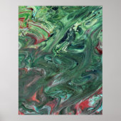 Katmandu 3 betoverende groene Abstracte Poster Pri (Voorkant)