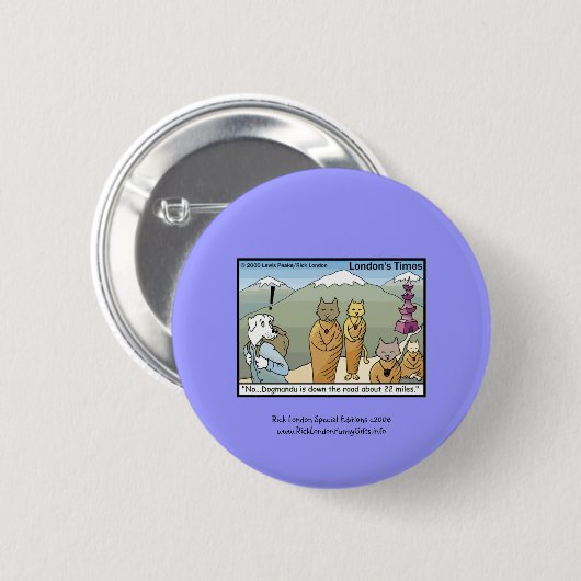 Katmandu & Dogmandu Cartoon Canvas Button (Voorkant /achterkant)