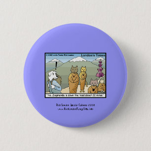 Katmandu & Dogmandu Cartoon Canvas Knop Ronde Button 5,7 Cm