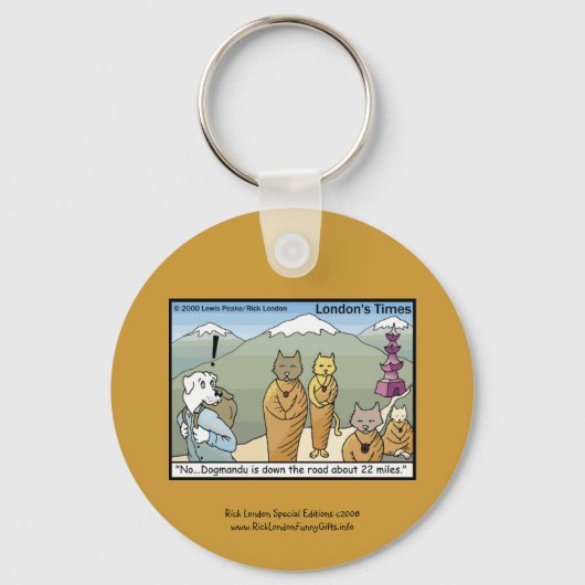 Katmandu & Dogmandu Cartoon Canvas Sleutelhanger (Voorkant)