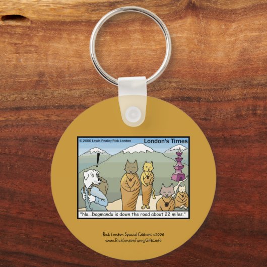 Katmandu & Dogmandu Cartoon Canvas Sleutelhanger (Voorkant)