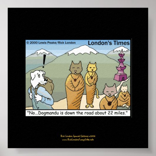 Katmandu & Dogmandu Cartoon Grappige Poster (Voorkant)