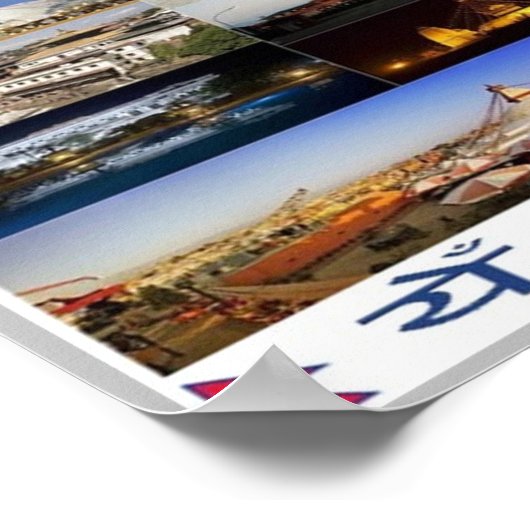 Katmandu - Mosaic - Nepal - Poster (Hoek)