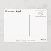Katmandu, Nepal Briefkaart (Achterkant)