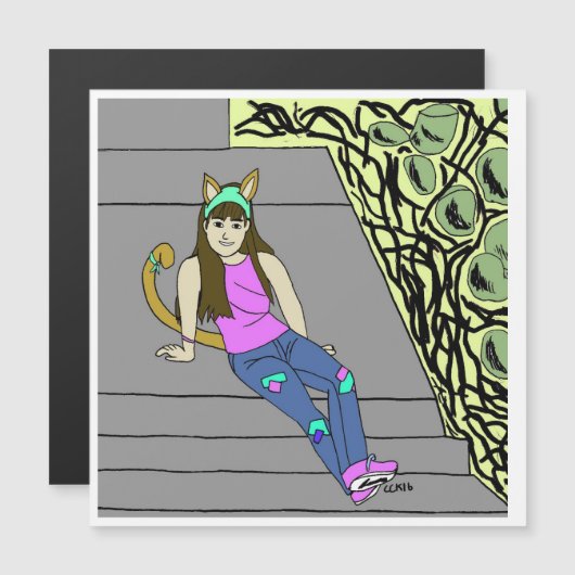 katmeisje (Voorkant / Achterkant)