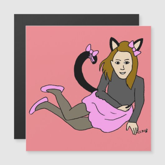 katmeisje (Voorkant / Achterkant)
