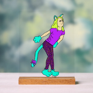 katmeisje acryl bord