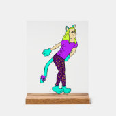 katmeisje acryl bord (Voorkant)