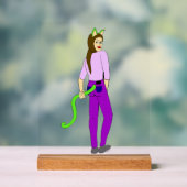 katmeisje acryl bord (Neutraal)