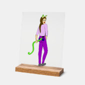 katmeisje acryl bord (Hoek)