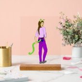 katmeisje acryl bord (Huwelijk)