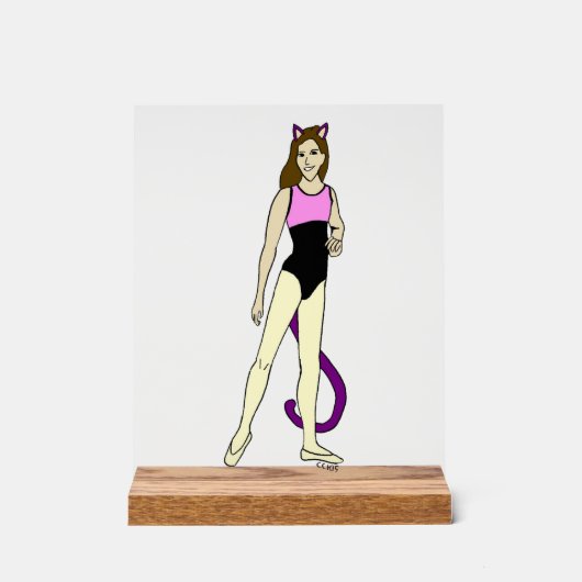 katmeisje acryl bord (Voorkant)