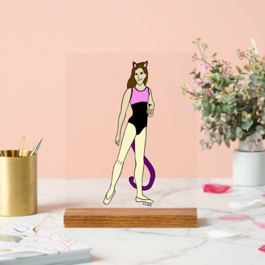 katmeisje acryl bord (Huwelijk)