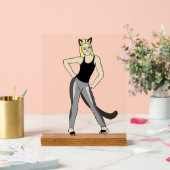 katmeisje acryl bord (Huwelijk)