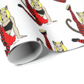 katmeisje cadeaupapier (Rol Hoek)