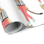 katmeisje cadeaupapier (Rol Hoek)