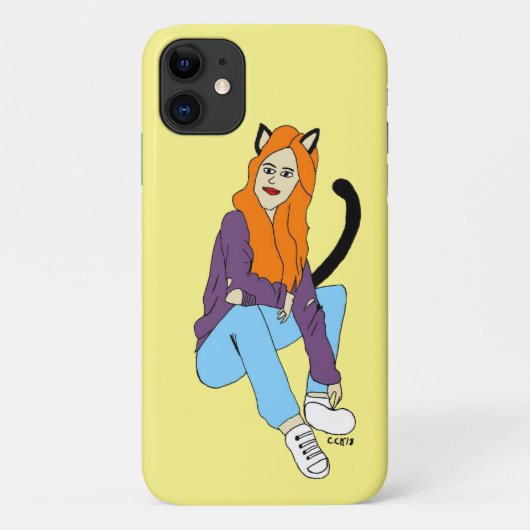katmeisje Case-Mate iPhone case (Achterkant)