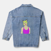 katmeisje denim jacket (Achterkant)