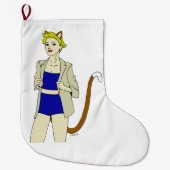 katmeisje grote kerstsok (Voorkant)