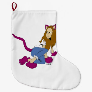 katmeisje grote kerstsok