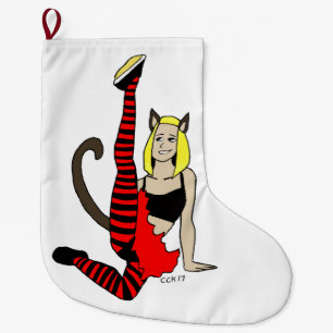 katmeisje grote kerstsok