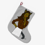 katmeisje grote kerstsok (Voorkant (Hangend))