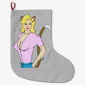 katmeisje grote kerstsok (Voorkant)