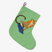 katmeisje grote kerstsok (Voorkant (Hangend))