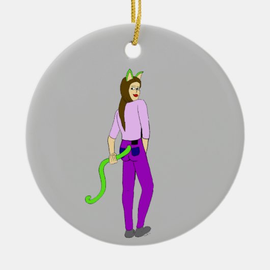 katmeisje keramisch ornament (Voorkant)