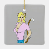 katmeisje keramisch ornament (Achterkant)