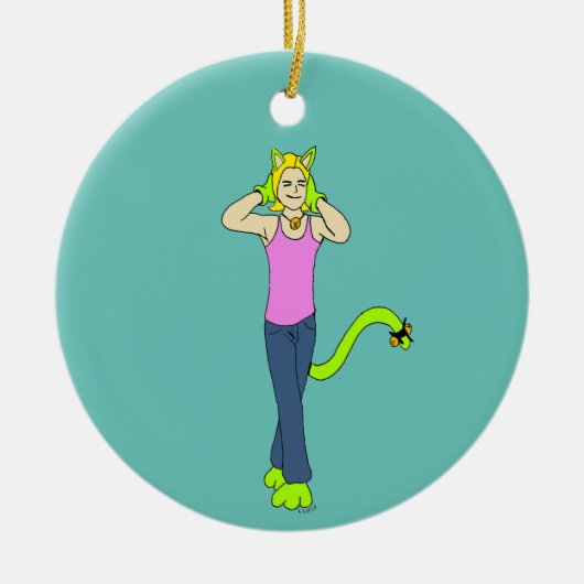 katmeisje keramisch ornament (Voorkant)