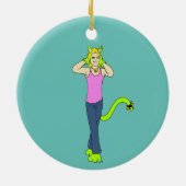 katmeisje keramisch ornament (Achterkant)