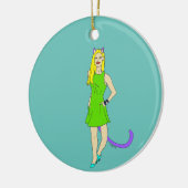 katmeisje keramisch ornament (Links)
