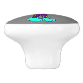 katmeisje keramische knop (Zijkant)