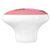katmeisje keramische knop (Zijkant)