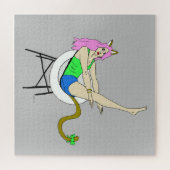 katmeisje legpuzzel (Horizontaal)