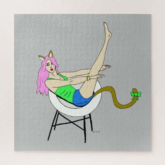 katmeisje legpuzzel (Verticaal)