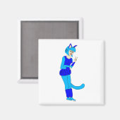 katmeisje magneet (Voorkant / Achterkant)