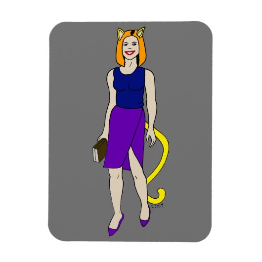 katmeisje magneet (Verticaal)