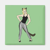 katmeisje magneet (Voorkant)