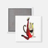 katmeisje  magneet (Voorkant / Achterkant)