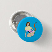 katmeisje ronde button 3,2 cm (Voorkant /achterkant)